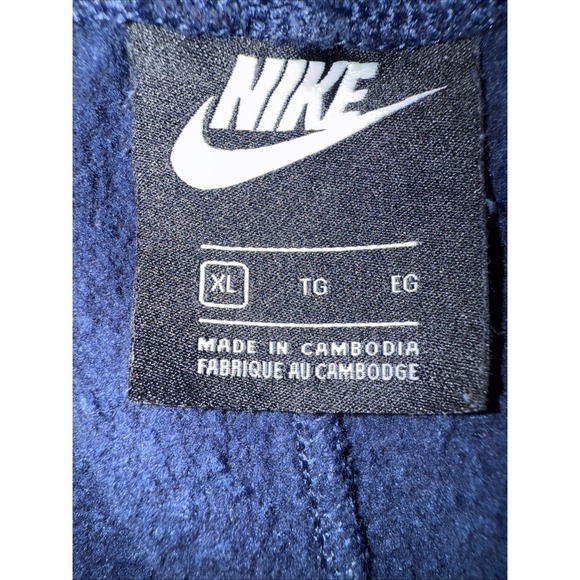 Nike Sportswear Club Fleece Navy Blue Hoodie & Pants Set Size XL Sweatsuit - Picture 8 of 11